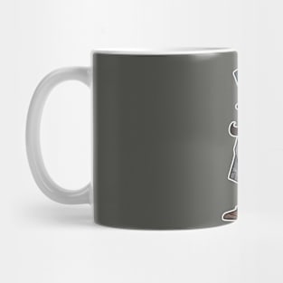 ghost with mustache Mug